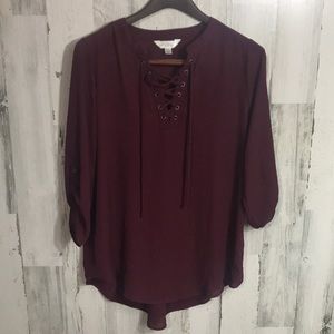 Burgundy Decree NEW NWT dressy shirt top blouse